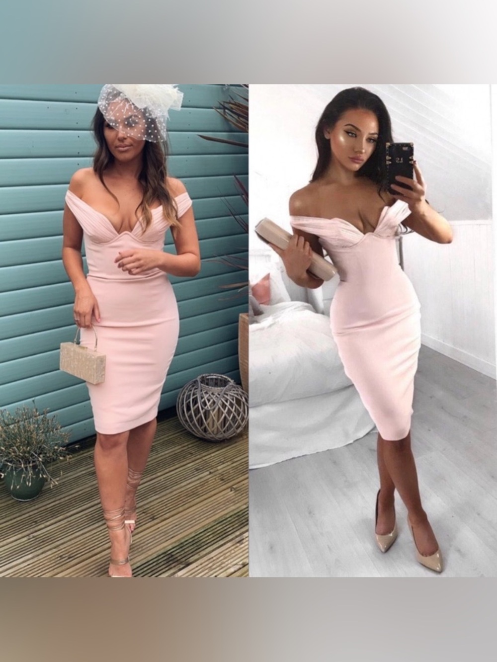 House of CB London Yolanda Dress Light Pink Size XS